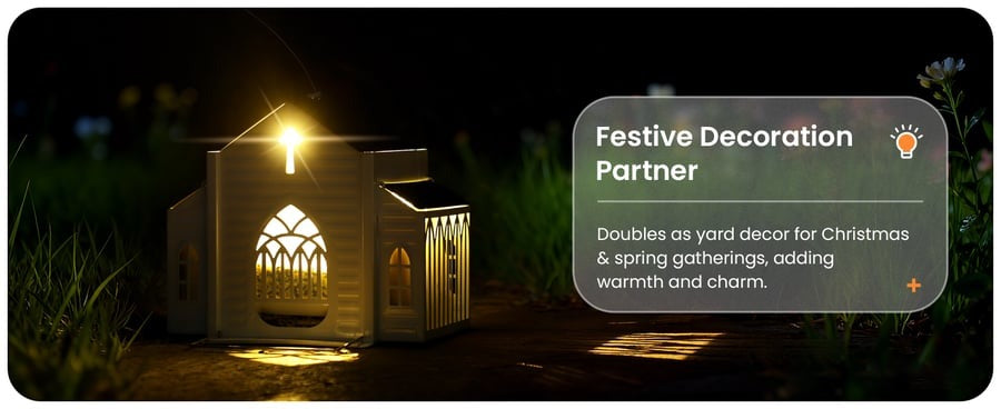 🔥Last Day 49% OFF-✝️Church-Shaped Metal Solar Bird Feeder🐦️✨
