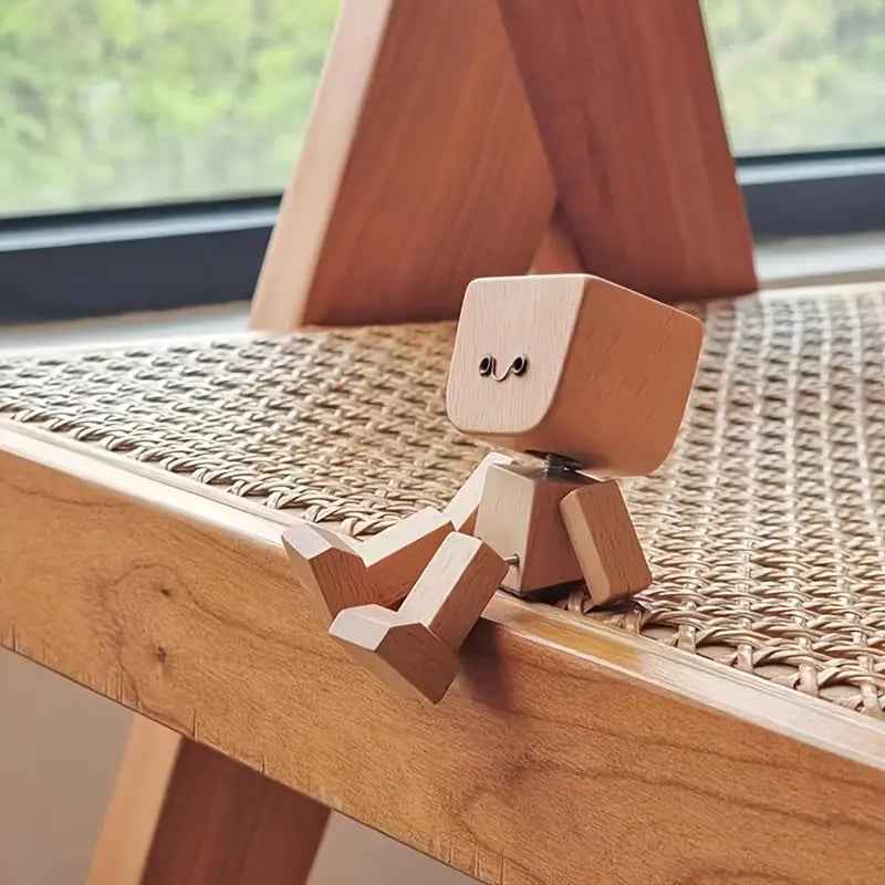 🔥Last Day 50% OFF - Shaking Feet Wooden Doll - Sways with 12 Pcs Magnetic Expressions