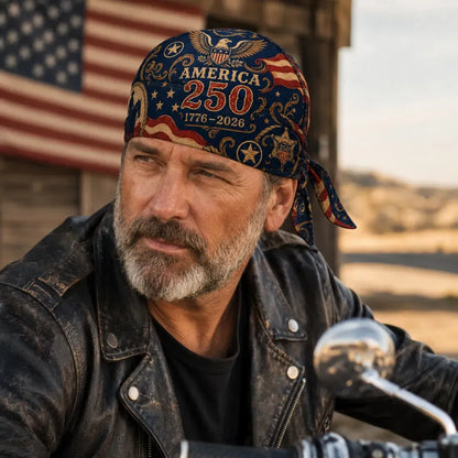 🚨FLASH SALE - 🎖️America 250 Tribute Biker Do Rag(✨Moisture-Wicking All-Day Comfort}