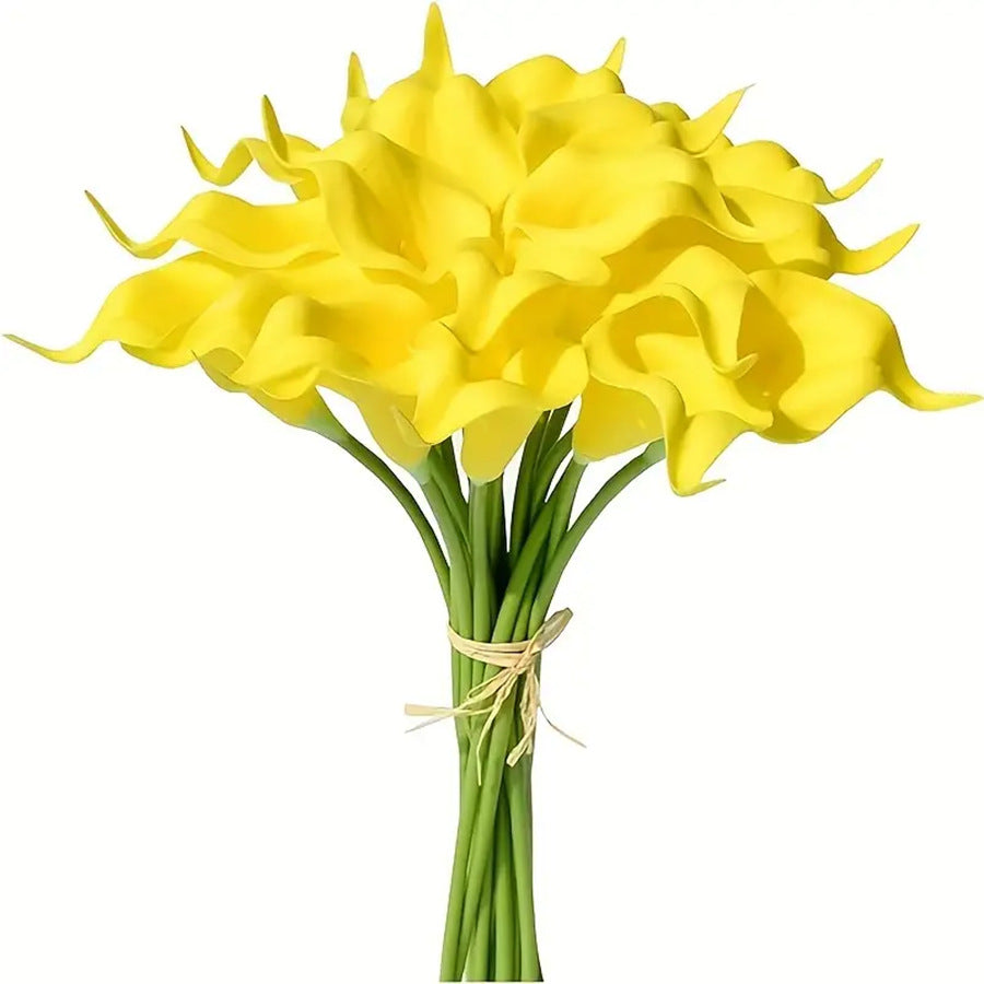 🤍 15PCS Artificial Calla Lily Flowers | Real Touch Elegant Decor
