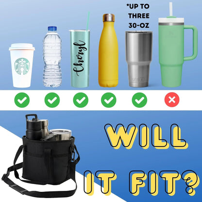 【👩‍🦰Mother's Day discount】🥤Family Size 4 Compartment Drink Bag🛍️, Multiple Tumbler Carrier Caddy