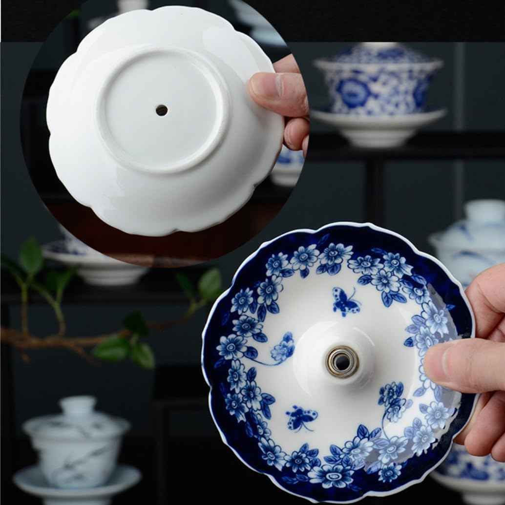 🏆Limited Time Sale 49% OFF☂️☕5 thousand years Blue and White Porcelain Umbrella Tea Infuser Set