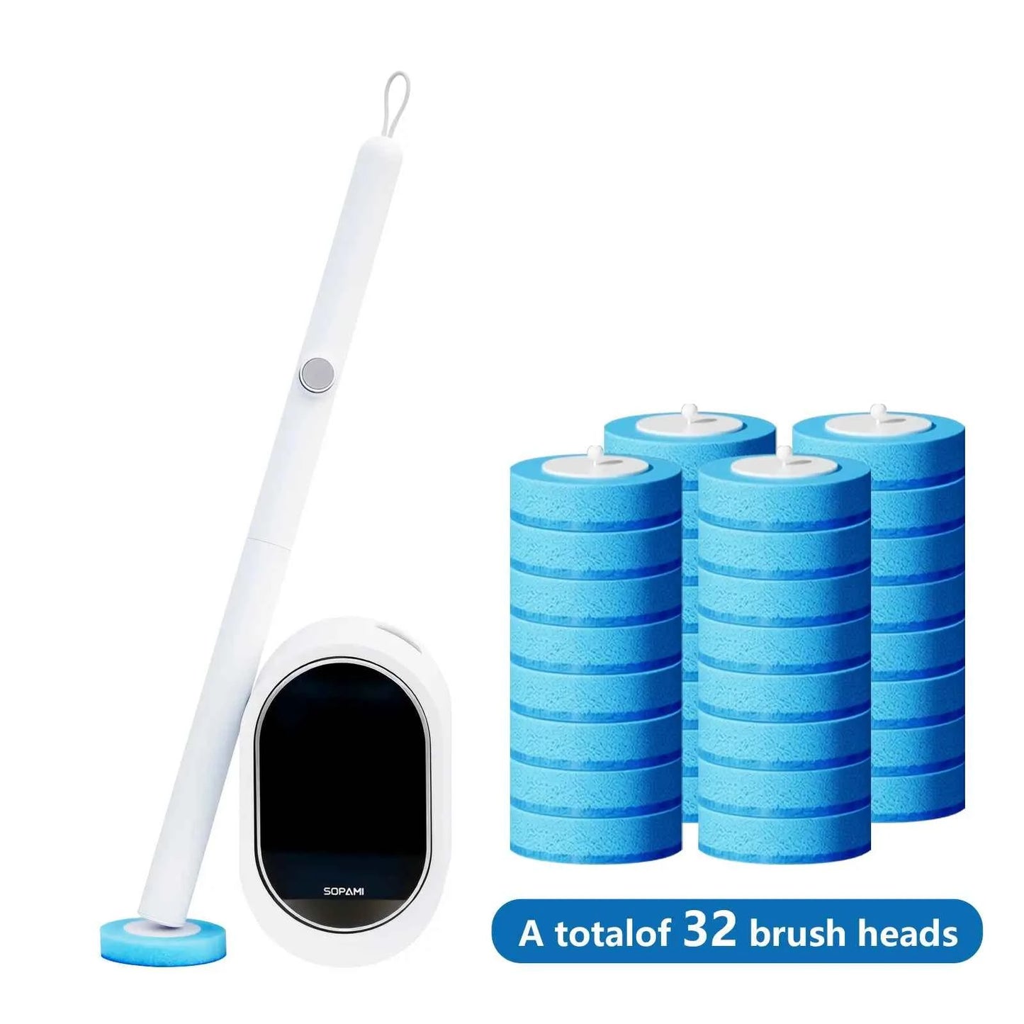 🧽 Toilet Scrubber | Disposable Pads | No Mess Cleaning