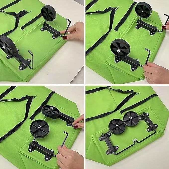 Collapsible rolling shopping bag
