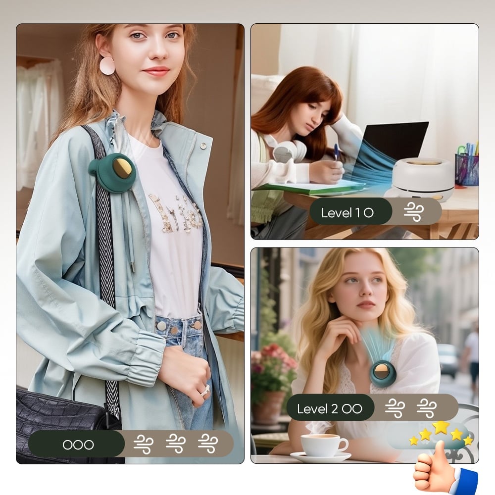 Father's Day Special: Bladeless Wearable Waist Fan with 23-Hour Rechargeable Battery
