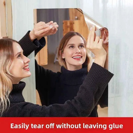 🪞 Self-Adhesive Full Length Mirror Sticker | 20×40 Soft Mirror Film