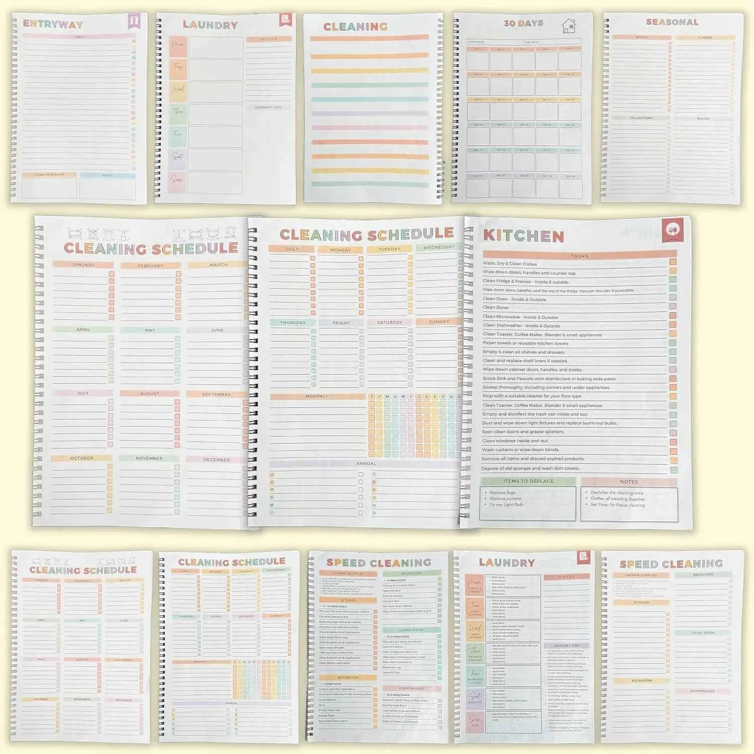 📒 A4 Daily Planner Notebook | Schedule & Focus Checklist