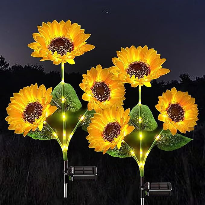 Solar Sunflower Garden Lights – Outdoor Decorative Flower Stake Lights for Patio, Lawn & Walkway