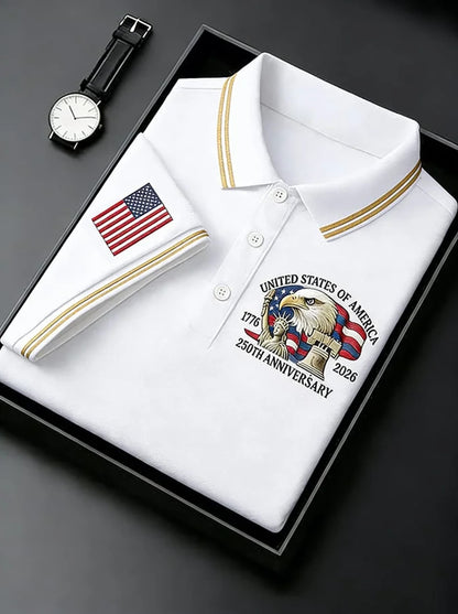 【🔥Last Day 45% OFF🔥】American Eagle 250th Anniversary Polo Shirt🧔‍♂️