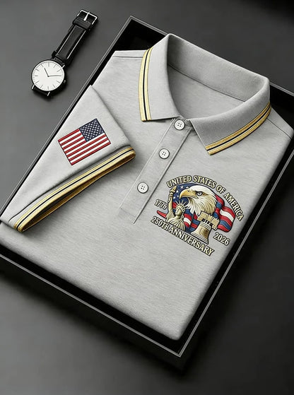 【🔥Last Day 45% OFF🔥】American Eagle 250th Anniversary Polo Shirt🧔‍♂️