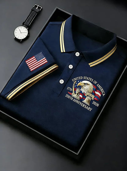 【🔥Last Day 45% OFF🔥】American Eagle 250th Anniversary Polo Shirt🧔‍♂️