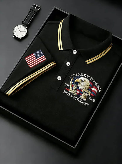 【🔥Last Day 45% OFF🔥】American Eagle 250th Anniversary Polo Shirt🧔‍♂️