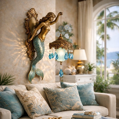 🧜‍♀️ Vintage Mermaid Glow Wall Lamp – Magical Ocean-Inspired Night Light  ✨