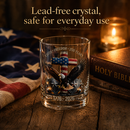 🏆 66K+ Sold ⚡ 250th Anniversary Patriotic Whiskey Glass (1776–2026) 🎁