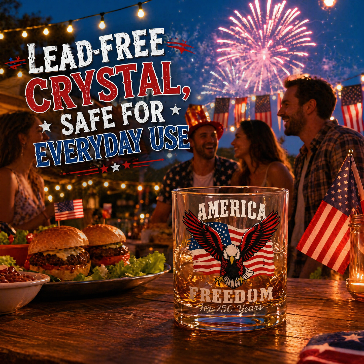 🏆 66K+ Sold ⚡ 250th Anniversary Patriotic Whiskey Glass (1776–2026) 🎁
