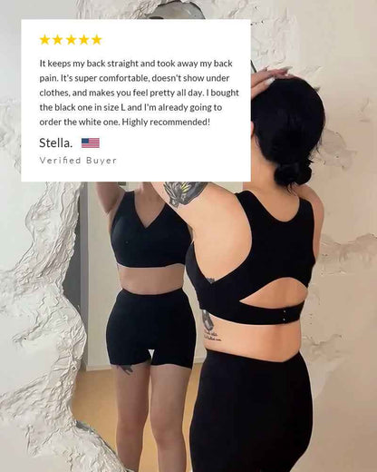 👙 Front Closure Bra | Wireless Posture Support Cross-Back