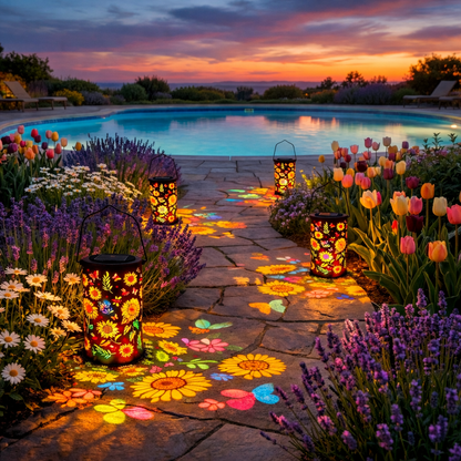🎖️Colorful Sunflower Glow Solar Garden Lantern