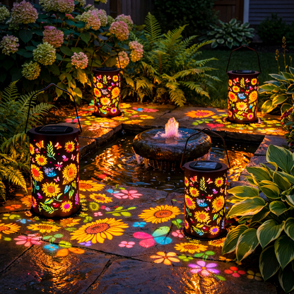 🎖️Colorful Sunflower Glow Solar Garden Lantern