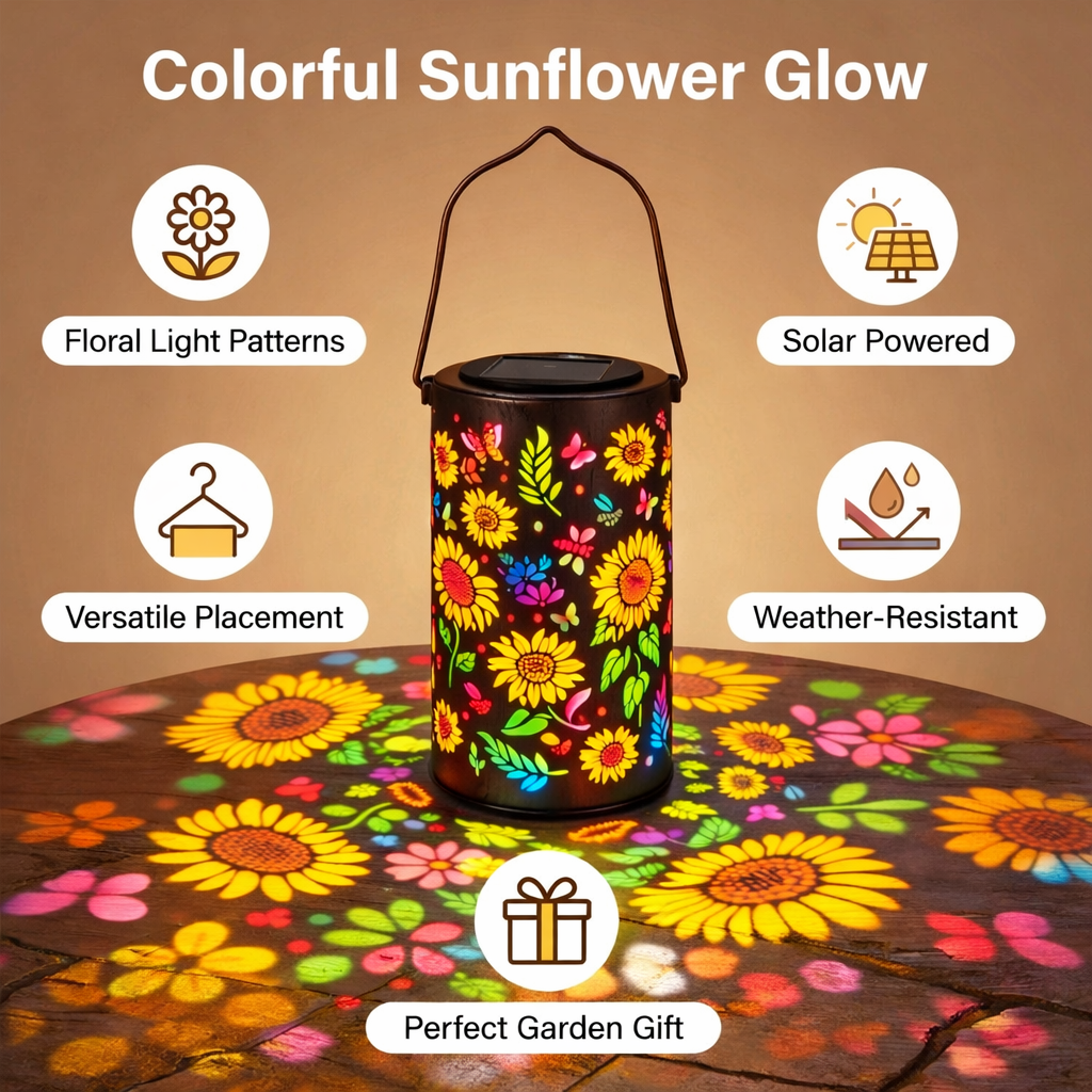 🎖️Colorful Sunflower Glow Solar Garden Lantern