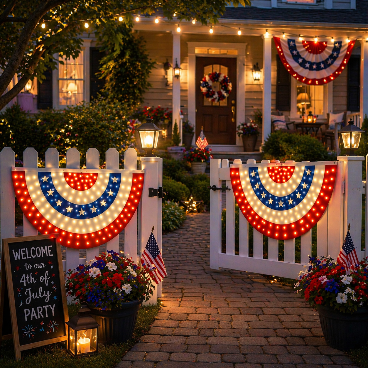 🏆🏆Flash Sale 49% OFF⚡ Show Your Pride-LED Patriotic Bunting Banner for America’s 250th