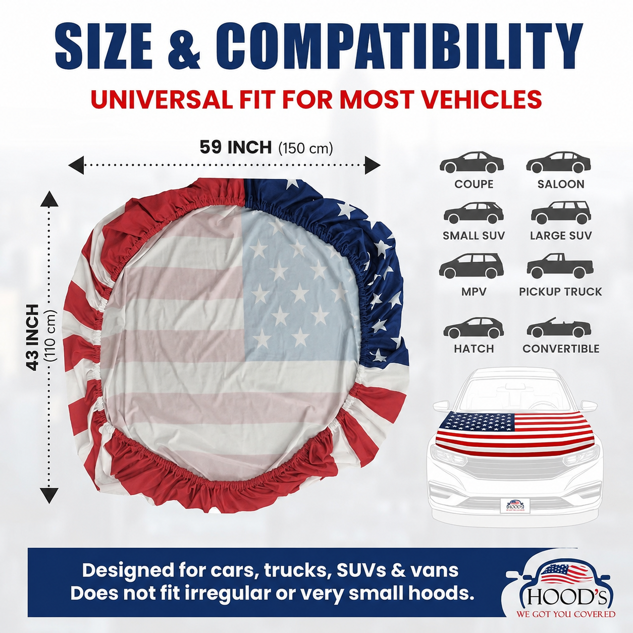 🎉4th Of July Flash Sale 65K+🔥American Car Hood Flag🦅【Buy 3 Free Shipping】