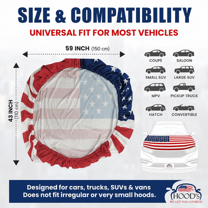 🎉4th Of July Flash Sale 65K+🔥American Car Hood Flag🦅【Buy 3 Free Shipping】