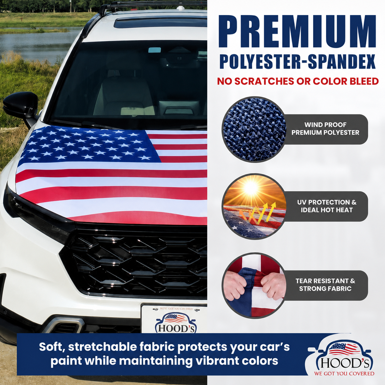 🎉4th Of July Flash Sale 65K+🔥American Car Hood Flag🦅【Buy 3 Free Shipping】