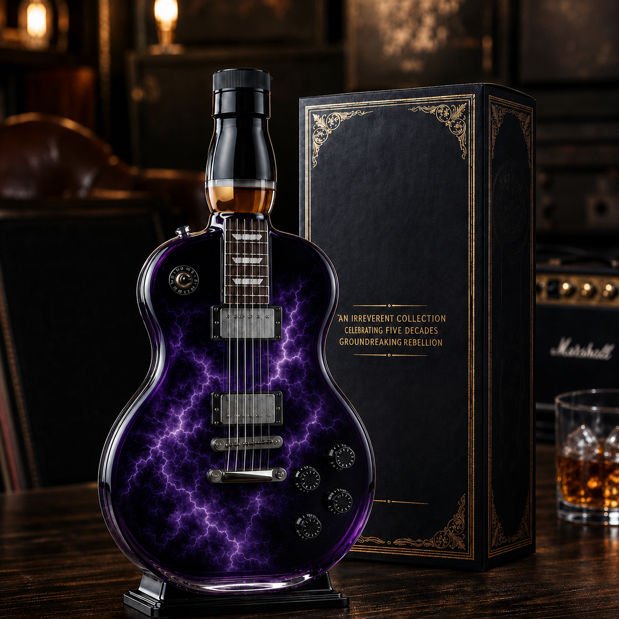 Guitar Collectible Glass Decanter 🎸
