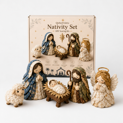 ✨ DIY Patchwork Nativity Scene Sewing Kit