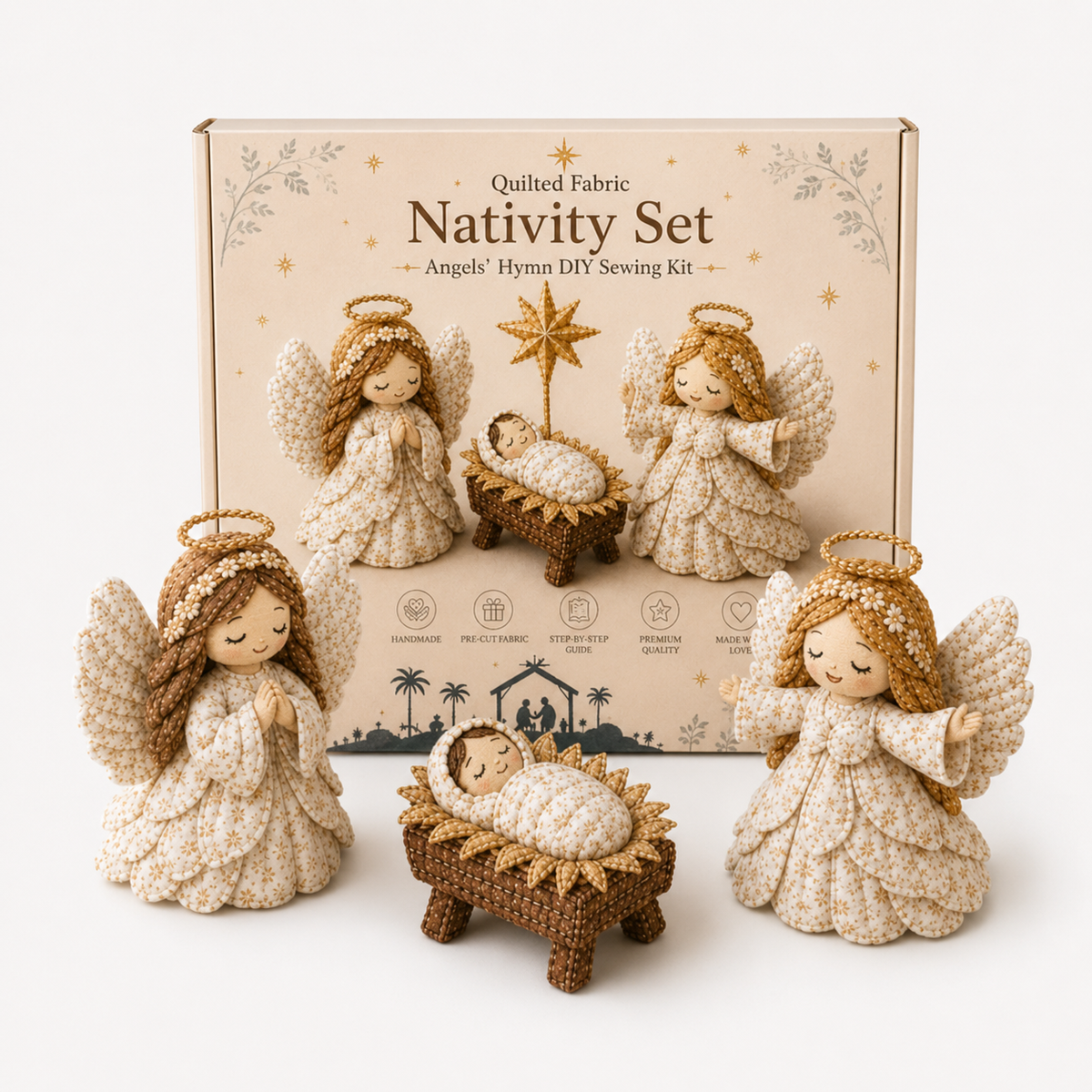 ✨ DIY Patchwork Nativity Scene Sewing Kit