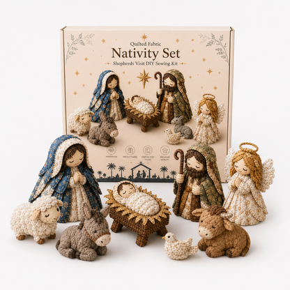 ✨ DIY Patchwork Nativity Scene Sewing Kit