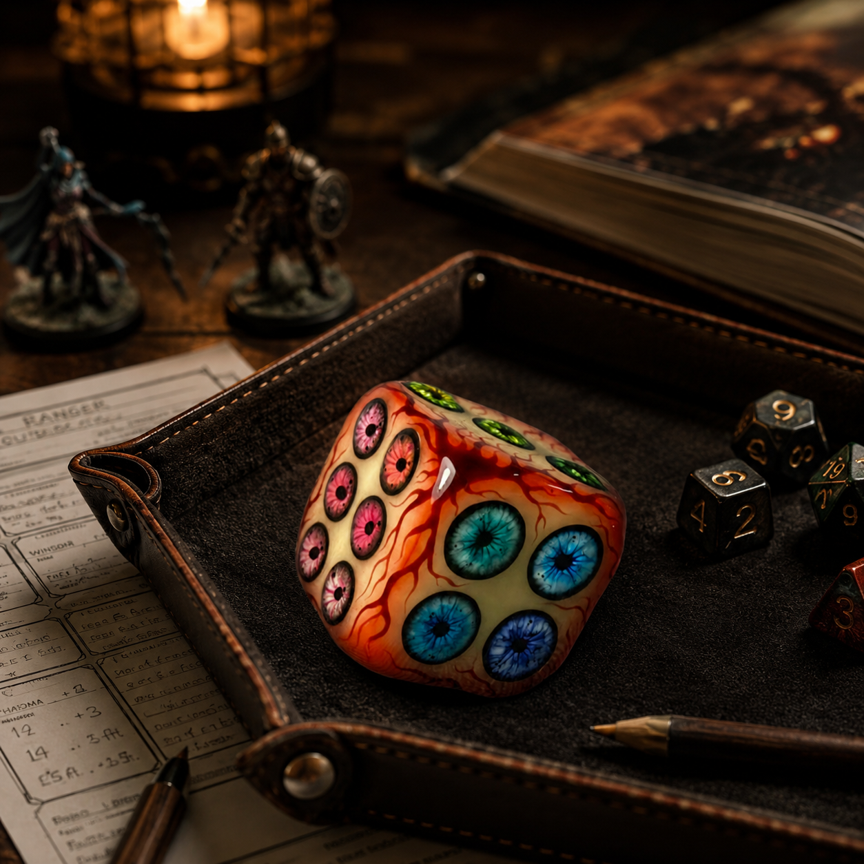 🔥55% OFF TODAY - 👁️Mystic Eyeball D6 Dice(✨Gothic Horror Fantasy Tabletop Game Ornament}