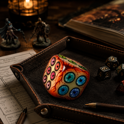 🔥55% OFF TODAY - 👁️Mystic Eyeball D6 Dice(✨Gothic Horror Fantasy Tabletop Game Ornament}