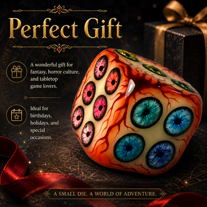 🔥55% OFF TODAY - 👁️Mystic Eyeball D6 Dice(✨Gothic Horror Fantasy Tabletop Game Ornament}