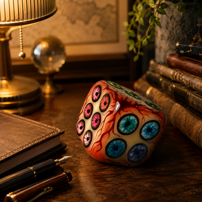 🔥55% OFF TODAY - 👁️Mystic Eyeball D6 Dice(✨Gothic Horror Fantasy Tabletop Game Ornament}