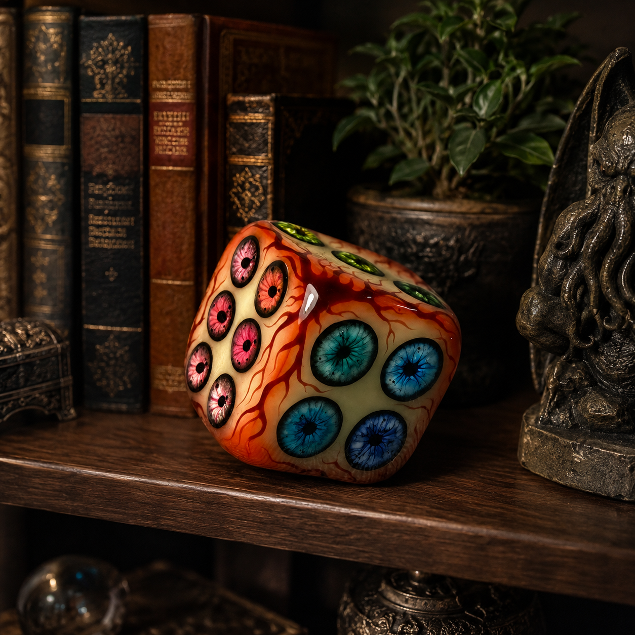 🔥55% OFF TODAY - 👁️Mystic Eyeball D6 Dice(✨Gothic Horror Fantasy Tabletop Game Ornament}