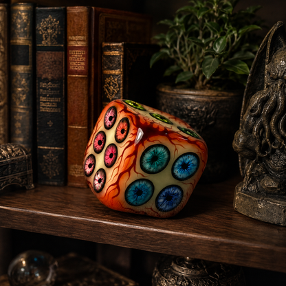 🔥55% OFF TODAY - 👁️Mystic Eyeball D6 Dice(✨Gothic Horror Fantasy Tabletop Game Ornament}