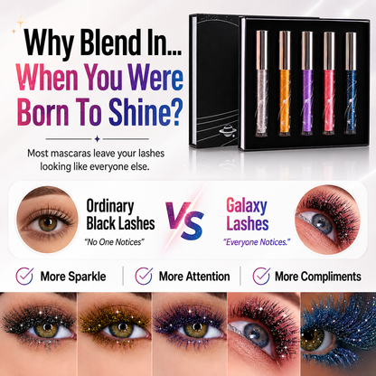 🔥 Today Only 50% OFF ✨ 5-Color Glitter Mascara Set 🌈 Dazzle Every Lash