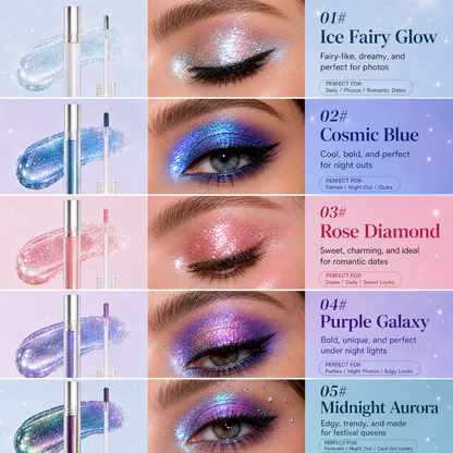 💖 Multi-Chrome Liquid Glitter Eyeshadow ✨ The Ultimate Glam Upgrade🌈