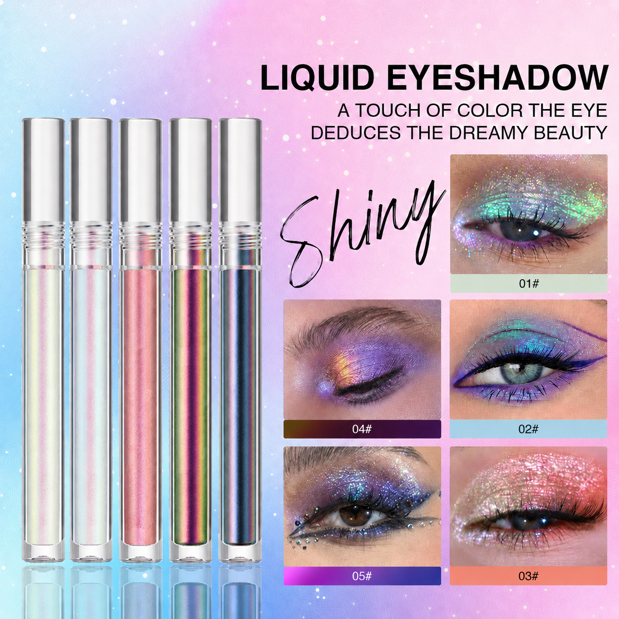 💖 Multi-Chrome Liquid Glitter Eyeshadow ✨ The Ultimate Glam Upgrade🌈