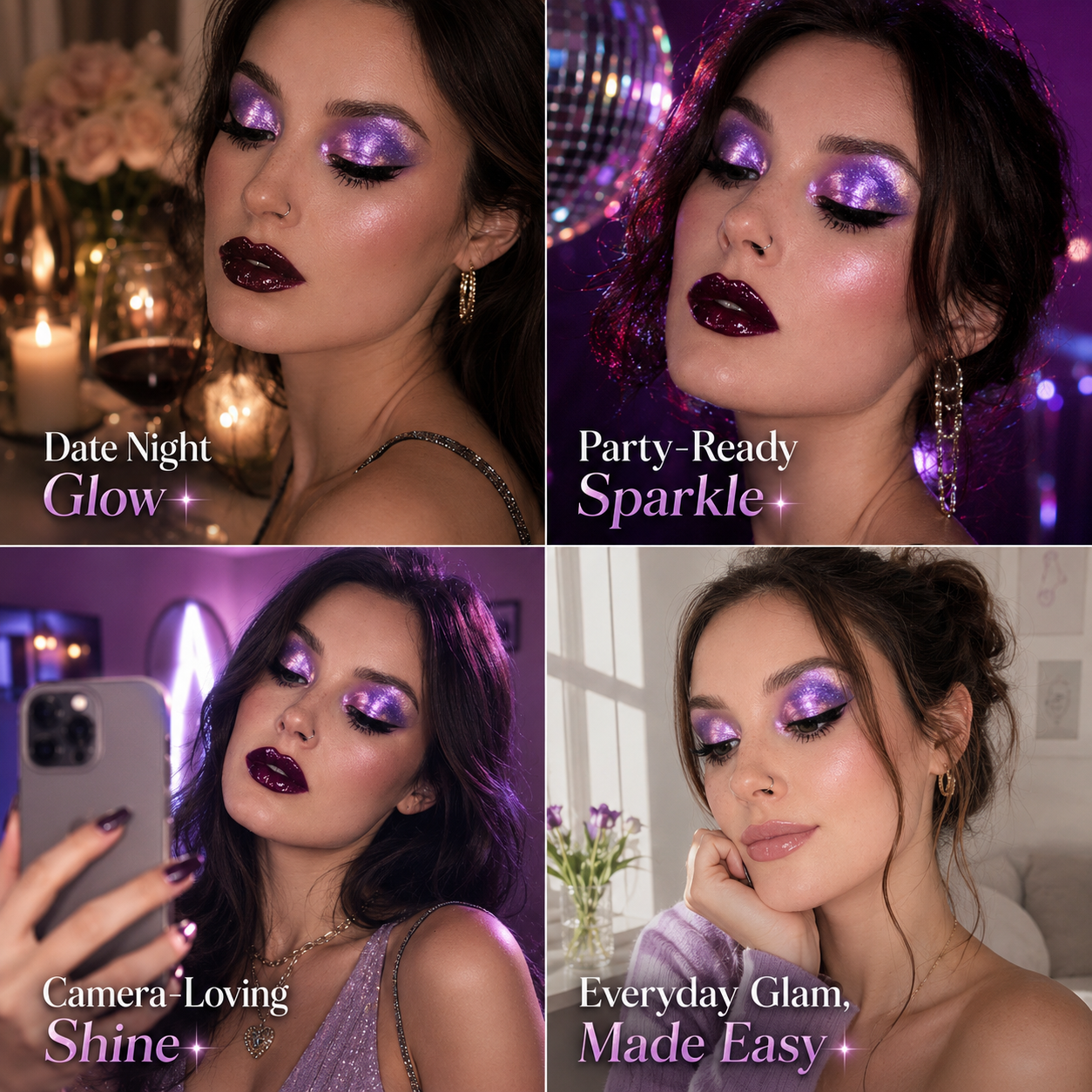 💖 Multi-Chrome Liquid Glitter Eyeshadow ✨ The Ultimate Glam Upgrade🌈