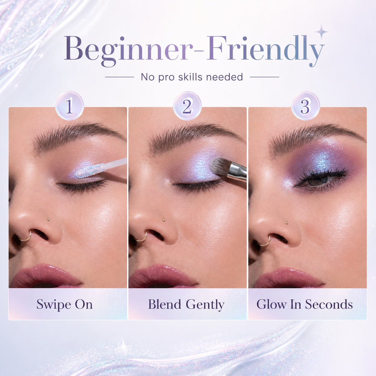 💖 Multi-Chrome Liquid Glitter Eyeshadow ✨ The Ultimate Glam Upgrade🌈