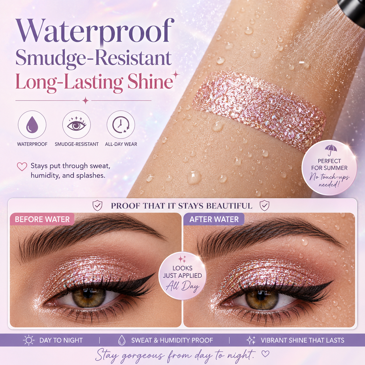 💖 Multi-Chrome Liquid Glitter Eyeshadow ✨ The Ultimate Glam Upgrade🌈