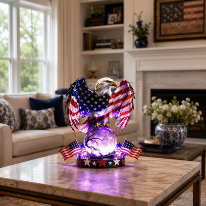 🔥LAST DAY 50% OFF💖🇺🇸 Freedom Eagle Patriotic LED Table Lamp – American Pride Decor