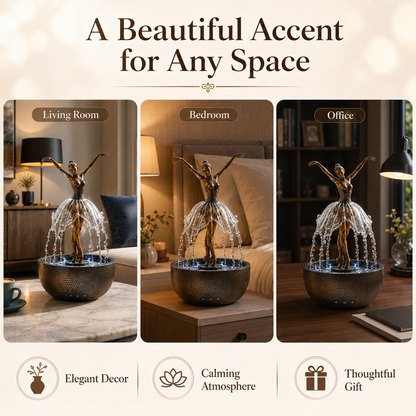 🤍 Grace in Motion – Ballerina Bluetooth Fountain Speaker