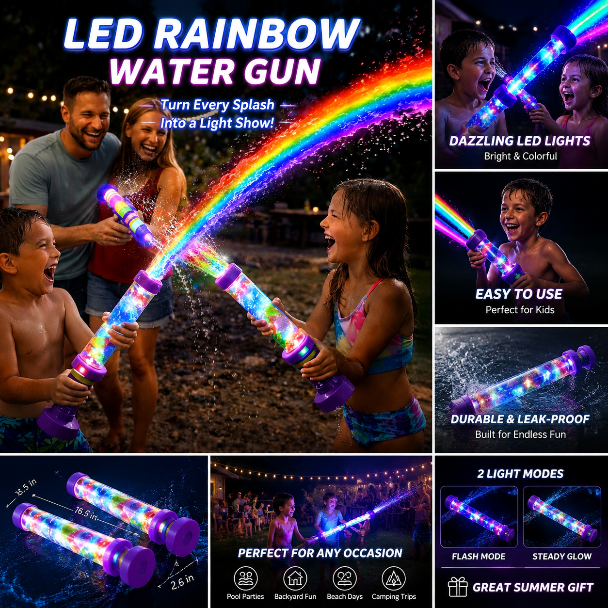 🌈 Turn Every Backyard Into a Rainbow Light Show