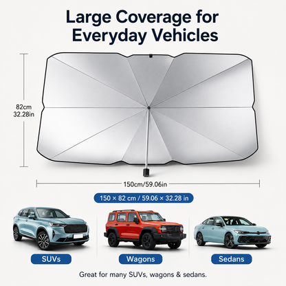 ⏰Limited 56 % OFF🔥Ease of Use-Windshield Sun Shade Umbrella