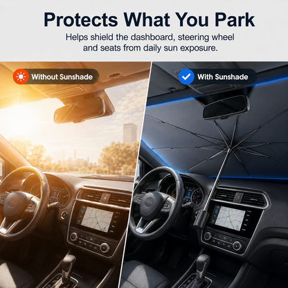 ⏰Limited 56 % OFF🔥Ease of Use-Windshield Sun Shade Umbrella