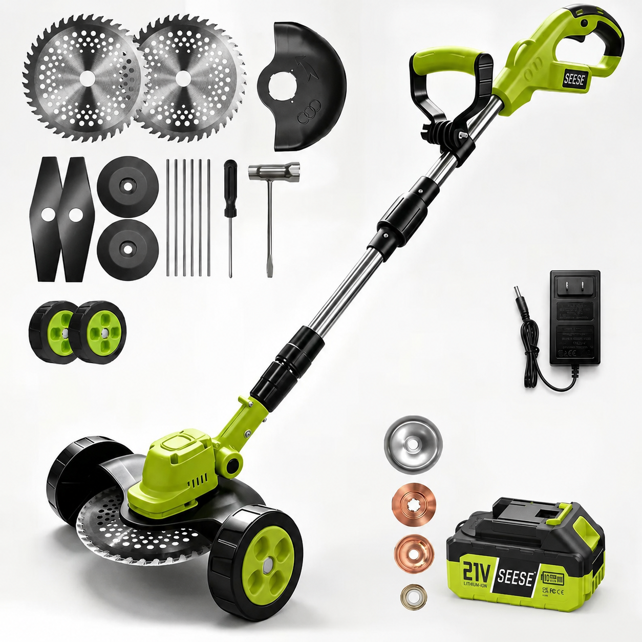 🌿⚡Trim, Edge & Clean Up Your Yard Faster ⚡ Cordless 3-in-1 Lawn Trimmer with Battery