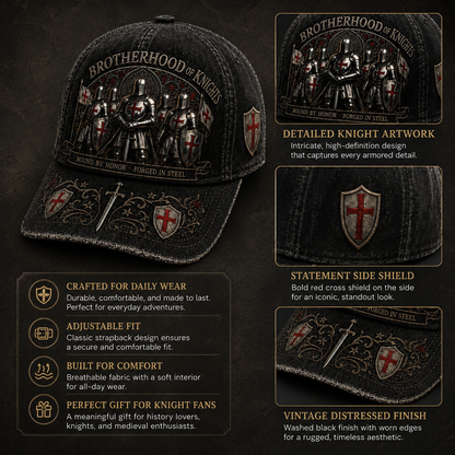 🛡️⚔️ Today Only 49% OFF✨ Brotherhood Of Knights Honor Cap | Classic Tactical Style for Everyday Wear